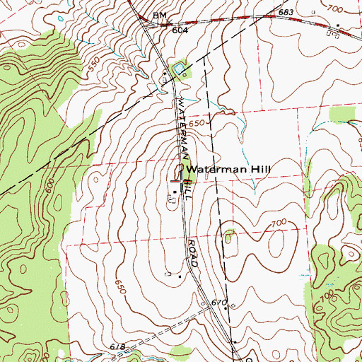 Topographic Map of WSLU-FM (Canton), NY