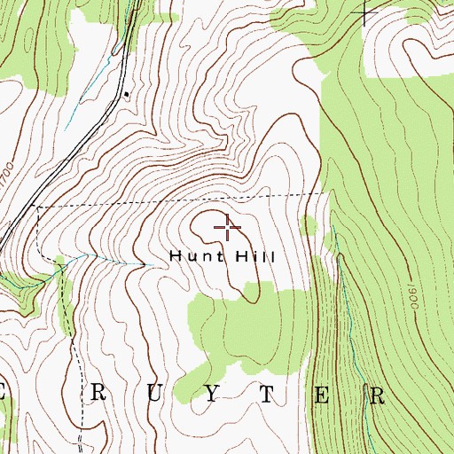 Topographic Map of WVOA-FM (Deruyter), NY