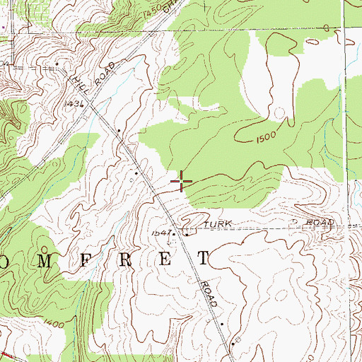 Topographic Map of WCQA-FM (Fredonia), NY