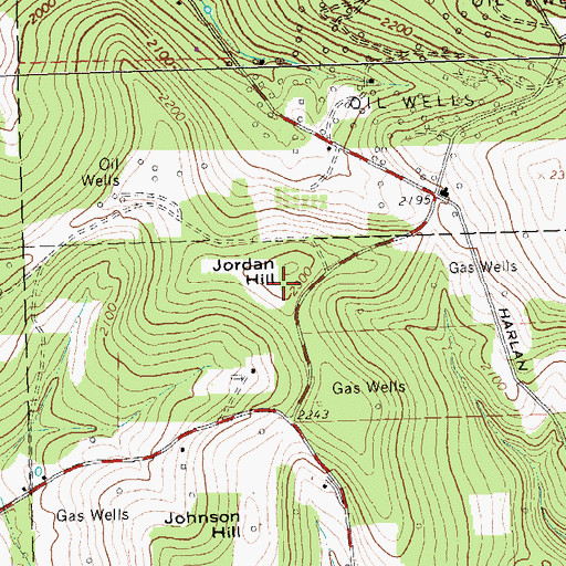Topographic Map of WCID-FM (Friendship), NY