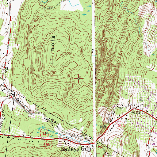Topographic Map of WRWD-FM (Highland), NY