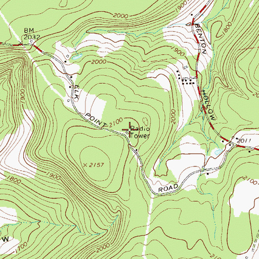 Topographic Map of WJFF-FM (Jeffersonville), NY