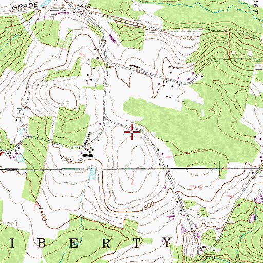 Topographic Map of WVOS-FM (Liberty), NY
