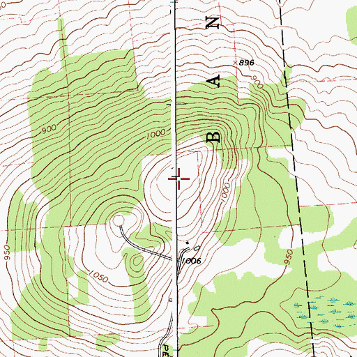 Topographic Map of WSLO-FM (Malone), NY