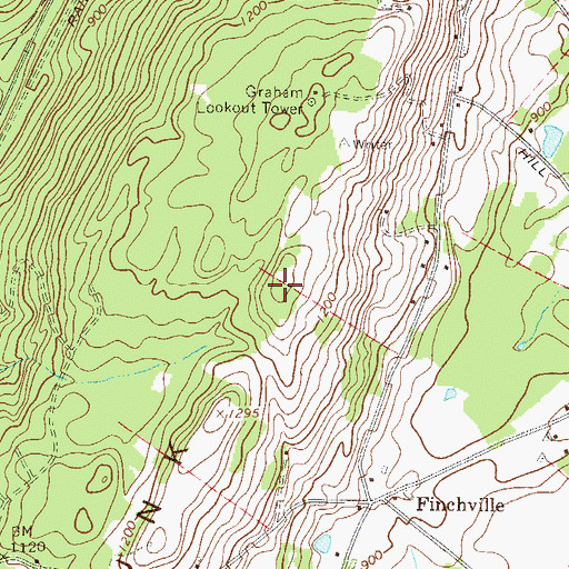 Topographic Map of WXHD-FM (Mount Hope), NY