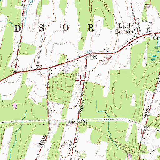 Topographic Map of WGNY-FM (Newburgh), NY