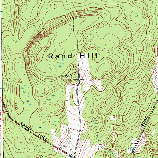 Topographic Map of WGFB-FM (Plattsburgh), NY