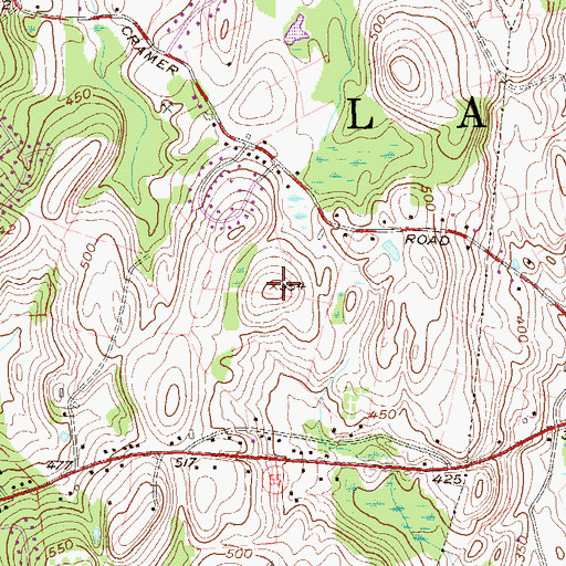 Topographic Map of WRNQ-FM (Poughkeepsie), NY