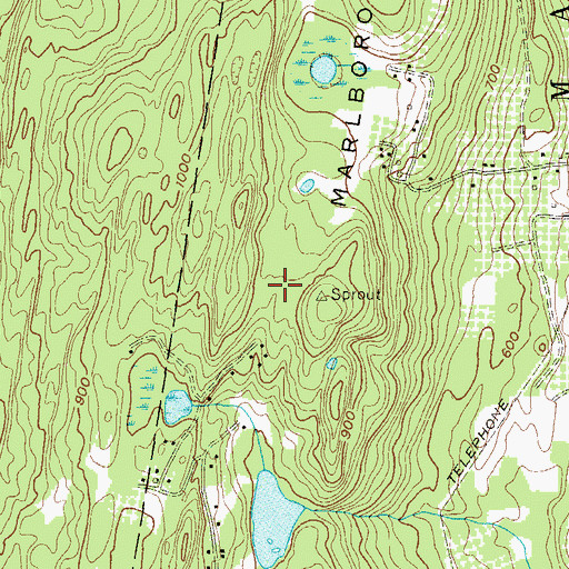 Topographic Map of WVKR-FM (Poughkeepsie), NY
