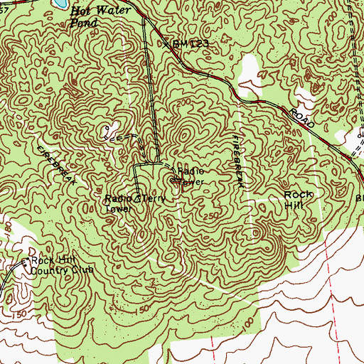 Topographic Map of WRCN-FM (Riverhead), NY