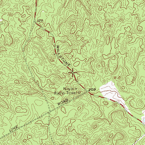Topographic Map of WLNG-FM (Sag Harbor), NY