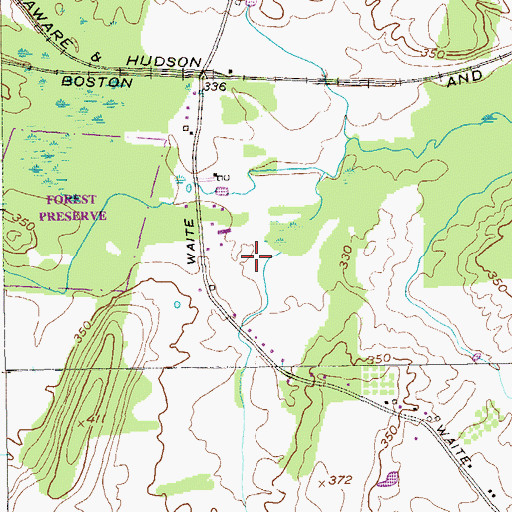 Topographic Map of WQQY-FM (Saratoga Springs), NY