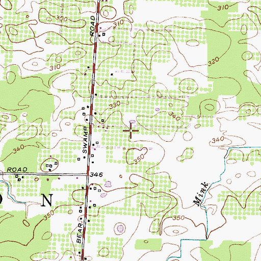 Topographic Map of WNNR-FM (Sodus), NY