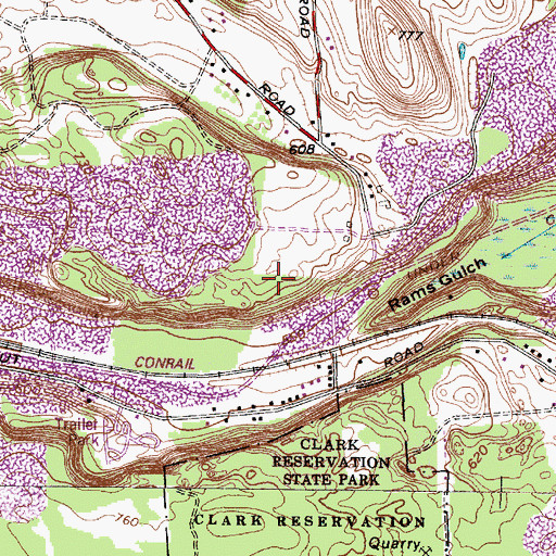 Topographic Map of WFNY-FM (Syracuse), NY