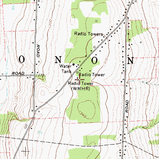 Topographic Map of WMHR-FM (Syracuse), NY