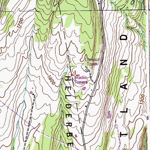 Topographic Map of WCDA-FM (Voorheesville), NY