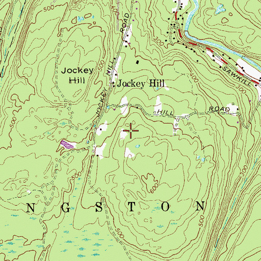 Topographic Map of WDST-FM (Woodstock), NY