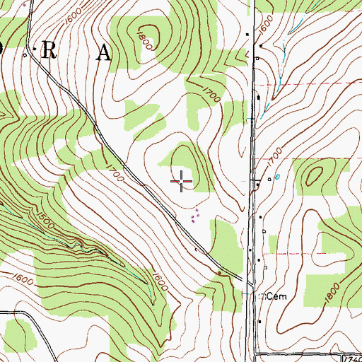 Topographic Map of WYDC-TV (Corning), NY