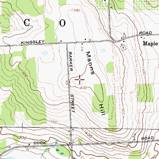 Topographic Map of WSYT-TV (Syracuse), NY