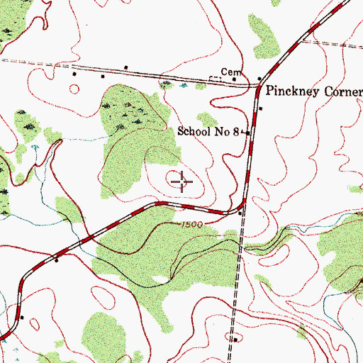 Topographic Map of WNPE-TV (Watertown), NY