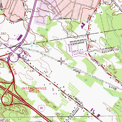 Topographic Map of Jerry Phibbs Airport, NY