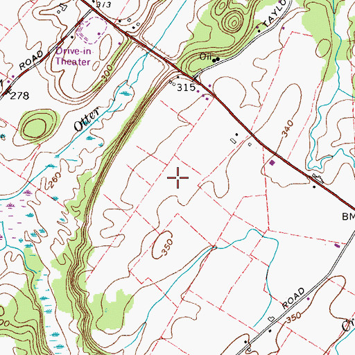 Topographic Map of Maxson Airfield, NY