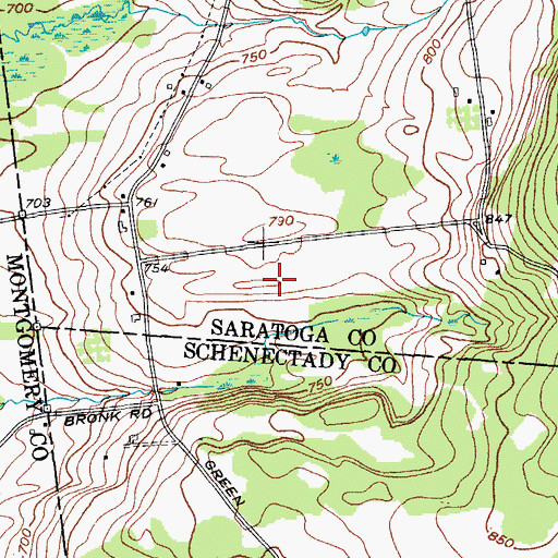 Topographic Map of Snow Field, NY