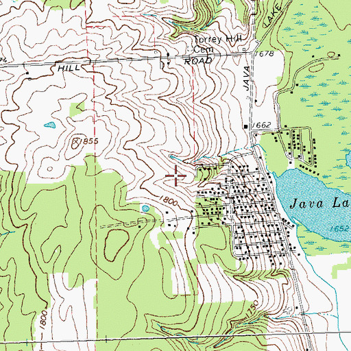 Topographic Map of Roberts Roost Airport (historical), NY