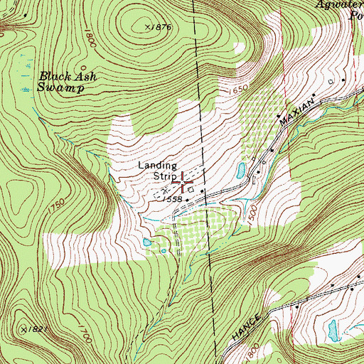 Topographic Map of Luke Airport, NY