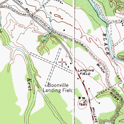 Topographic Map of Boonville Inc Airport, NY