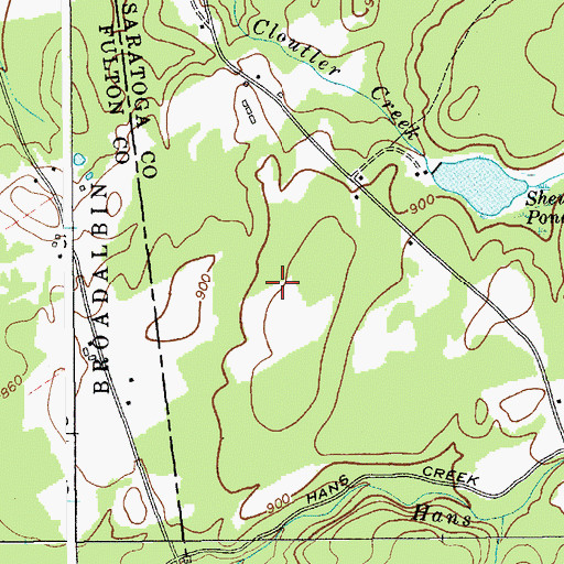 Topographic Map of The Farm Airport, NY