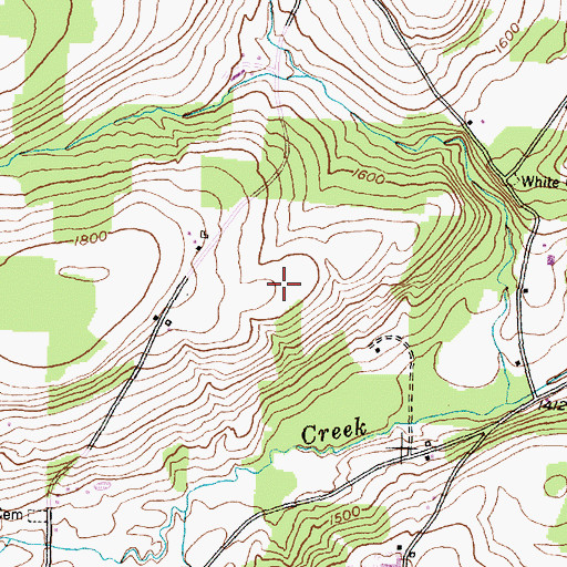 Topographic Map of Gaskin's Hilltop Airport, NY