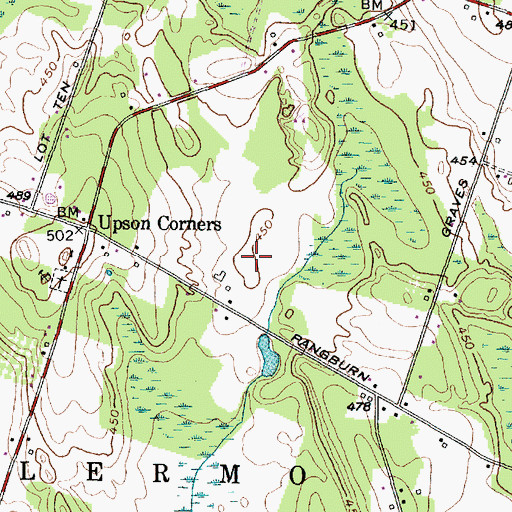Topographic Map of Spring Brook Airport, NY