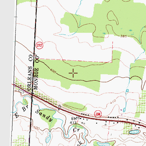 Topographic Map of Para-Tech Airport (historical), NY