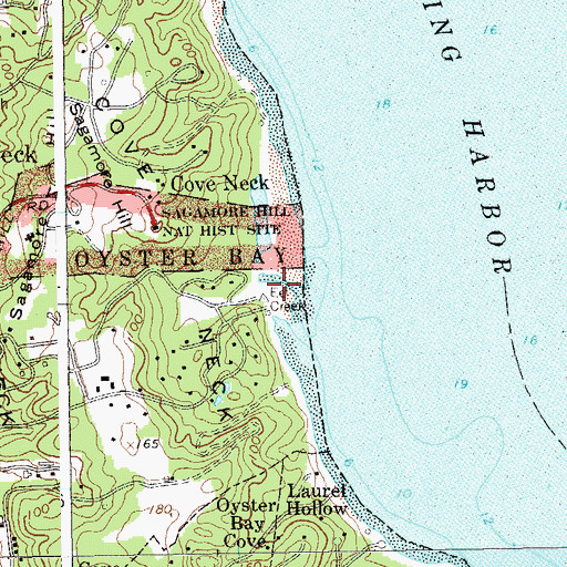 Topographic Map of Cove Neck Heliport, NY