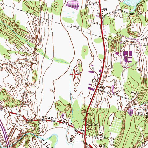 Topographic Map of Cross' Farm Airport, NY