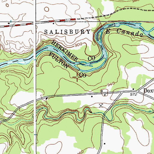 Topographic Map of Dolgeville Airport, NY