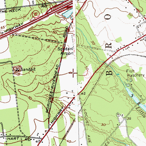 Topographic Map of Lufker Airport, NY