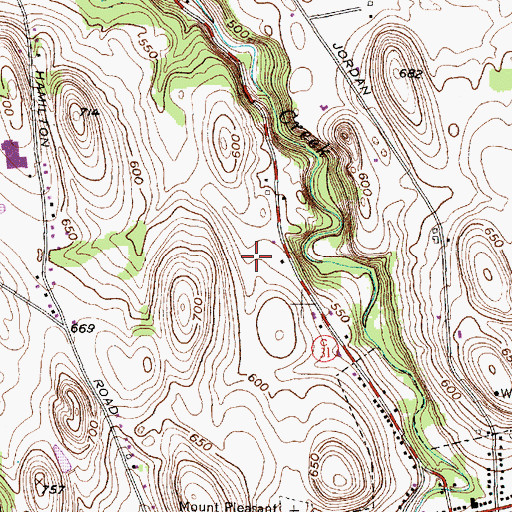 Topographic Map of Walls Airport, NY
