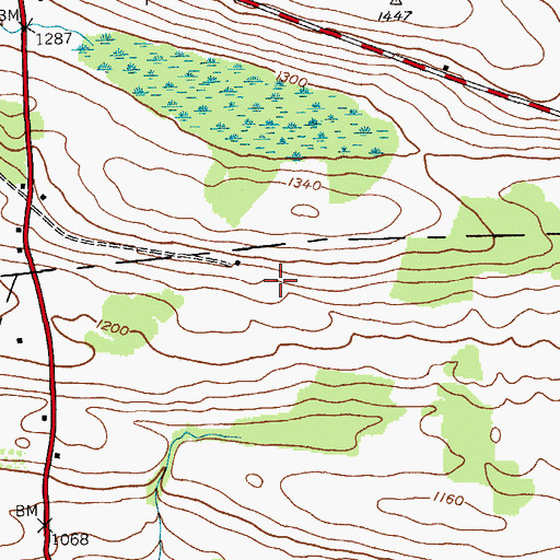 Topographic Map of Hogan Airport, NY