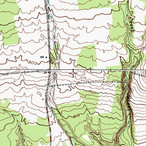 Topographic Map of Hickory Hollow Airport (historical), NY