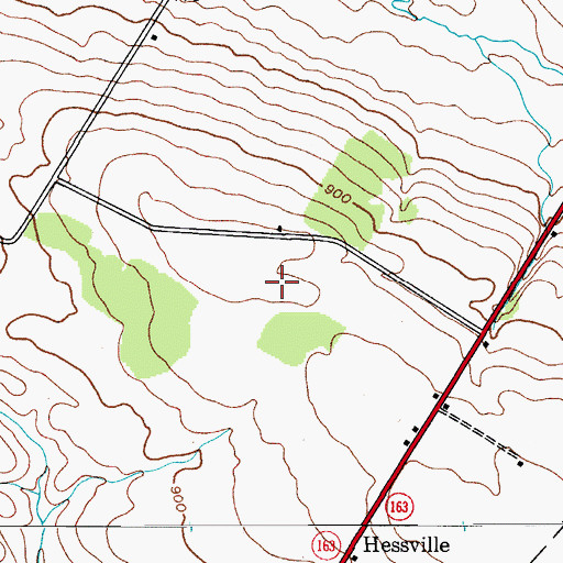 Topographic Map of Hickory Acres Airport, NY