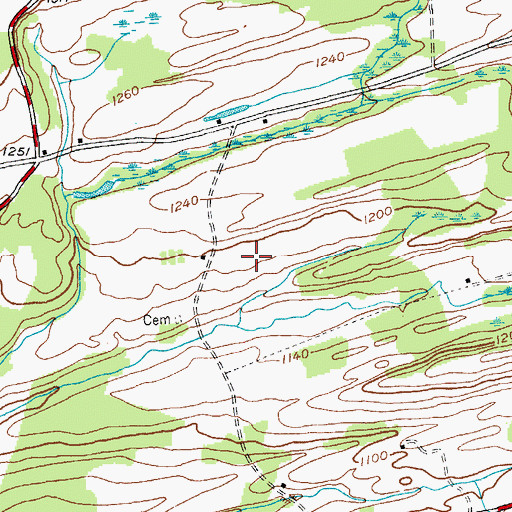 Topographic Map of Blue Heron Airport, NY