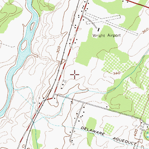 Topographic Map of Gardiner Airport, NY