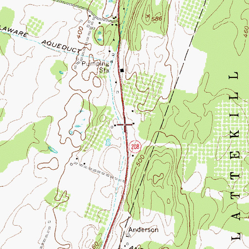 Topographic Map of Parkers Landing Heliport, NY