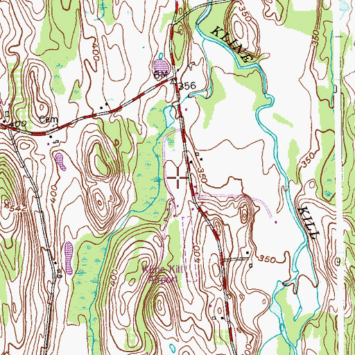 Topographic Map of Kline Kill Airport, NY