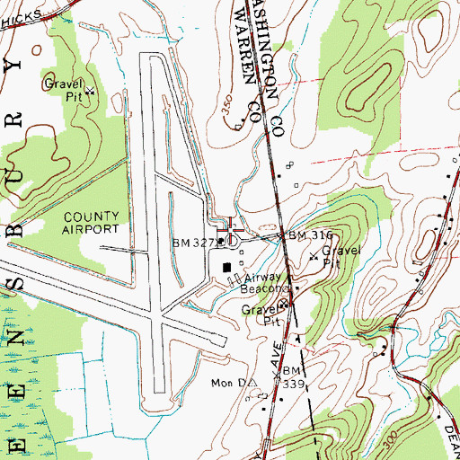 Topographic Map of Floyd Bennett Memorial Airport, NY
