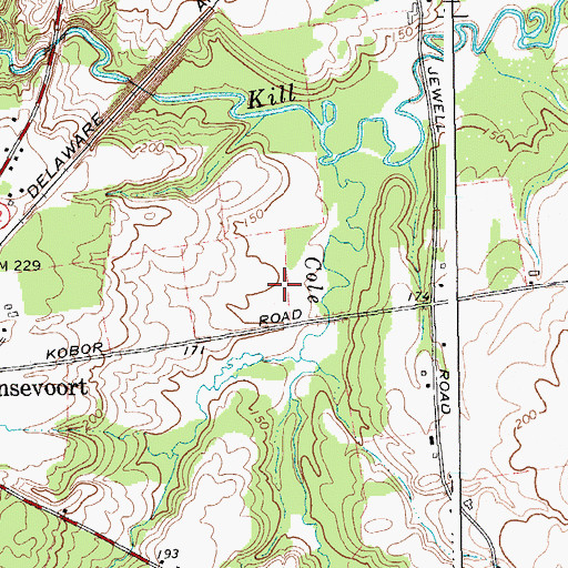 Topographic Map of Shaw Field Airport (historical), NY