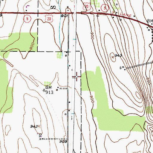 Topographic Map of Mc Bride's Airport, NY