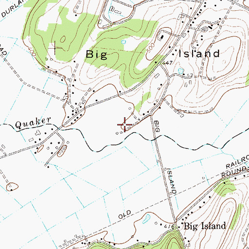 Topographic Map of Big Island Airport, NY